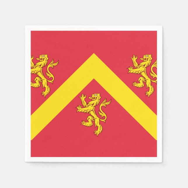 Flagga av Anglesey Napkins Pappersservett (Framsidan)