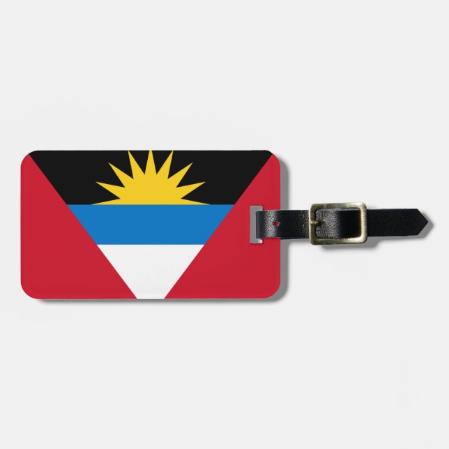 Flagga av Antigua och Barbuda Easy ID Bagagebricka (Horisontell Framsida)
