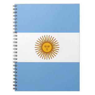 Flagga av Argentina Bandera De Argentina Anteckningsbok Med Spiral
