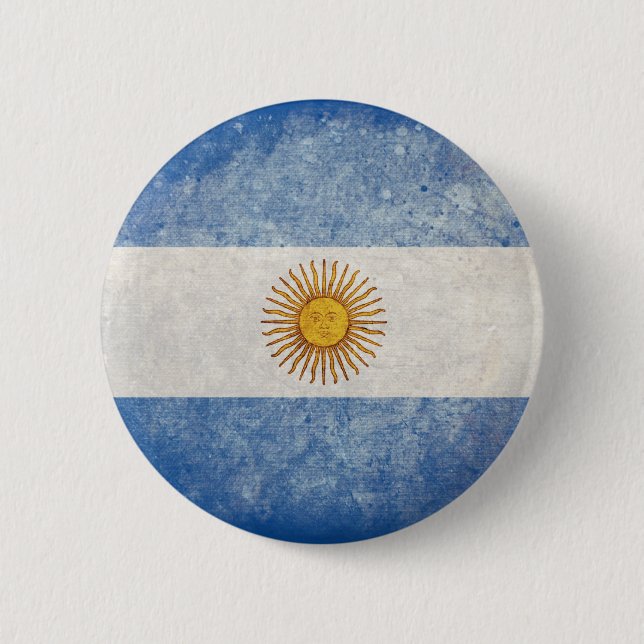 Flagga av Argentina Knapp (Framsida)