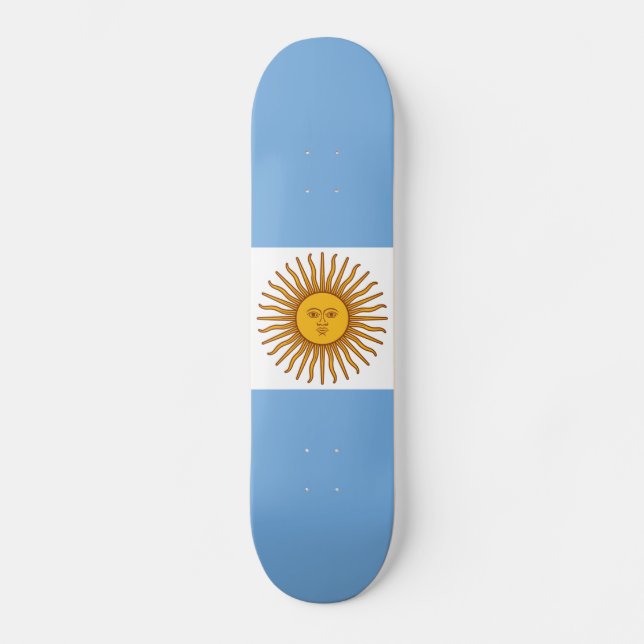 Flagga av Argentina Skateboard Bräda 20 Cm (Framsida)