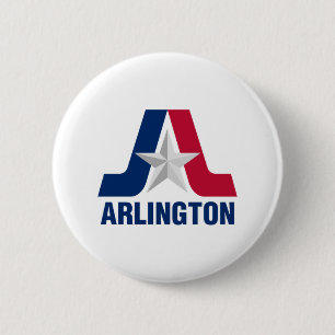 Flagga av Arlington, Texas Button Knapp