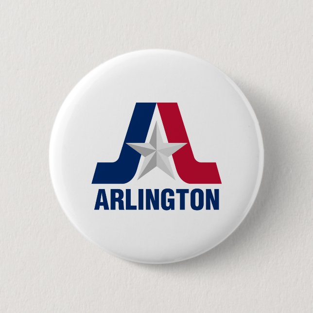 Flagga av Arlington, Texas Button Knapp (Framsida)