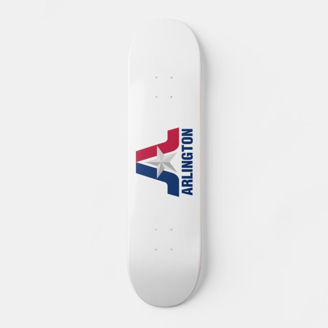 Flagga av Arlington, Texas Skateboard (Framsida)