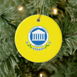 Flagga av Arlington (Virginia) Julgransprydnad Keramik