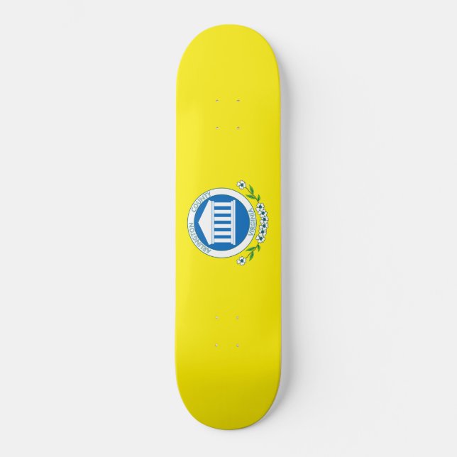 Flagga av Arlington (Virginia) Mini Skateboard Bräda 18,5 Cm (Framsida)