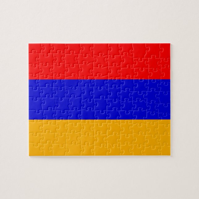 Flagga av Armenien Photo Puzzle Pussel (Horisontell)
