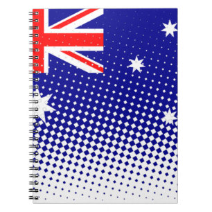Flagga av Australien med rastereffekt Anteckningsbok
