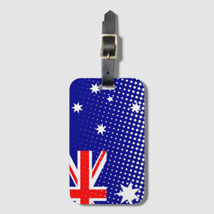 Flagga av Australien med rastereffekt Bagagebricka