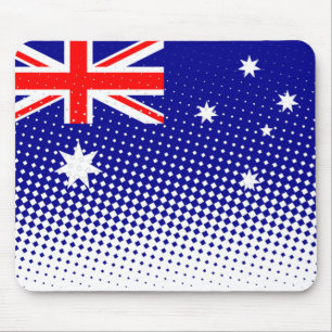 Flagga av Australien med rastereffekt Musmatta