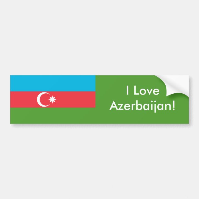 Flagga av Azerbajdzjan Bildekal (Framsidan)