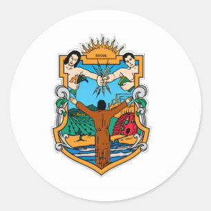 Flagga av Baja California Runt Klistermärke