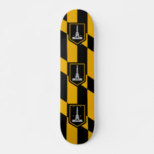 Flagga av Baltimore, Maryland Mini Skateboard Bräda 18,5 Cm
