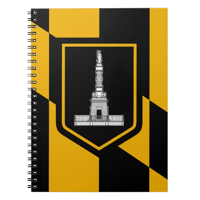 Flagga av Baltimore, Maryland Notebook Anteckningsbok (Framsidan)