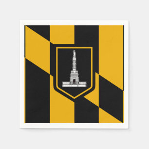 Flagga av Baltimore, Maryland Pappersservett
