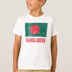 Flagga av Bangladesh "Grunge" ser ut. T Shirt
