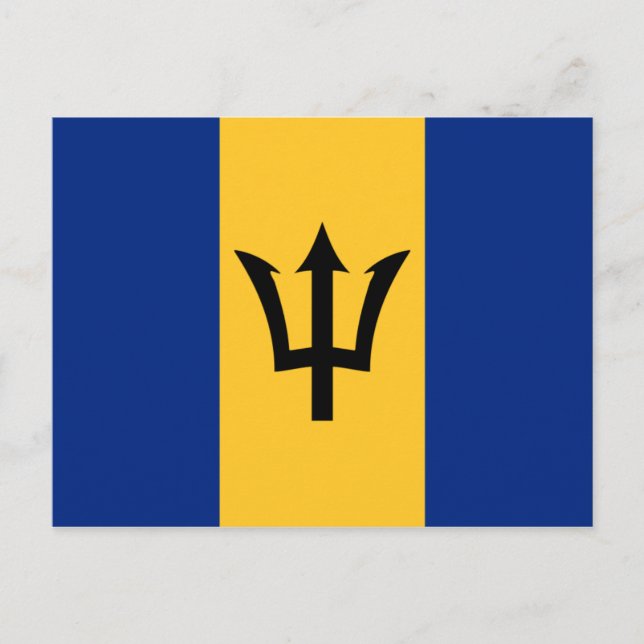 Flagga av Barbados vykort (Framsida)