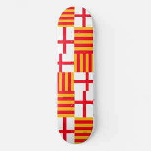 Flagga av Barcelona Skateboard Bräda 19,5 Cm