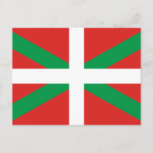 Flagga av Baskien Land vykort