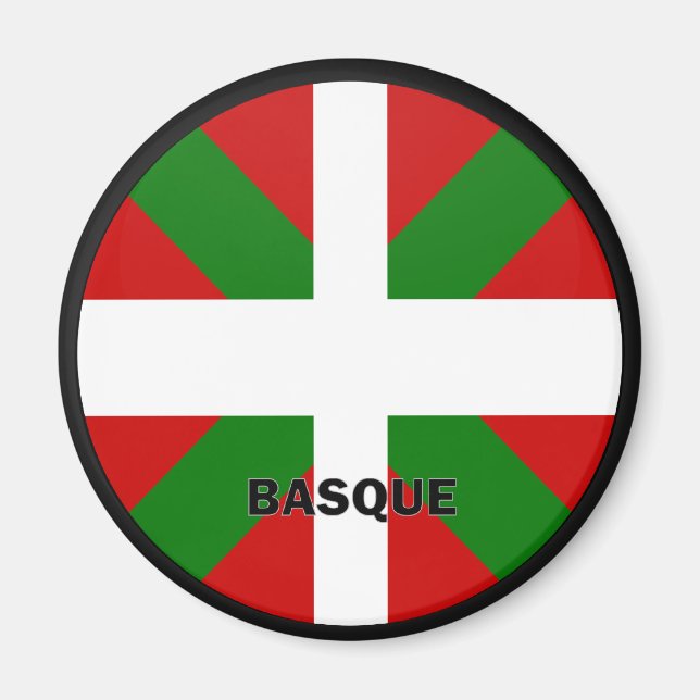 Flagga av baskisk roundel magnet (Framsidan)