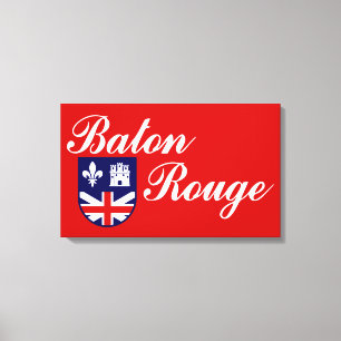 Flagga av Baton Rouge (Louisiana) Canvastryck