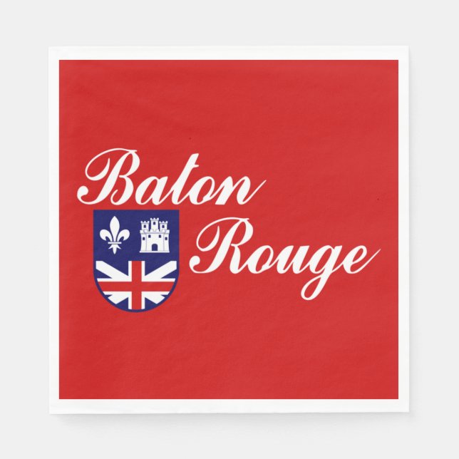 Flagga av Baton Rouge (Louisiana) Pappersservett (Framsidan)
