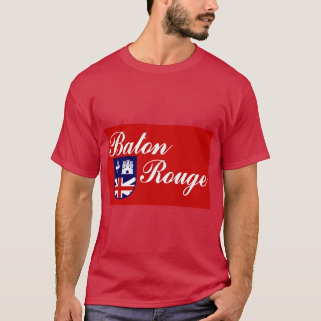 Flagga av Baton Rouge T Shirt (Framsida)