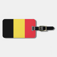 Flagga av Belgiens bagagetong med läderband