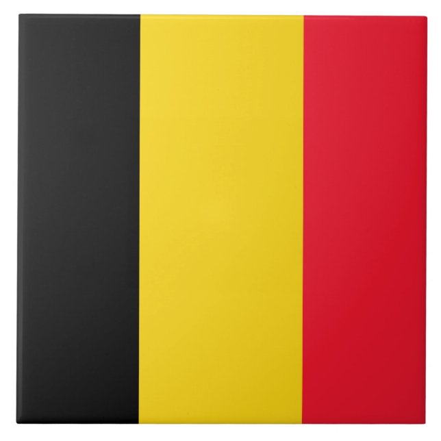 Flagga av belgiska keramiska plattan kakelplatta (Framsidan)