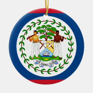 Flagga av Belize Julgransprydnad Keramik