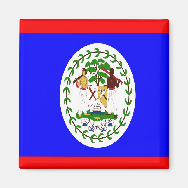 Flagga av Belize Magnet (Framsidan)