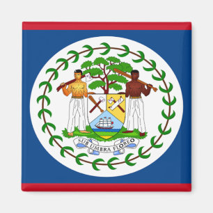 Flagga av Belize Magnet