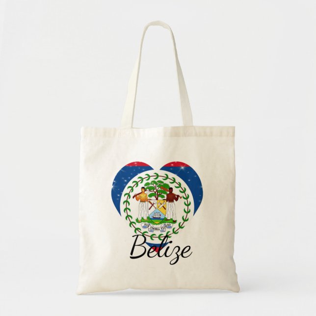 Flagga av Belize. Tygkasse (Framsidan)