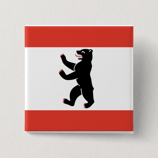 Flagga av Berlin Pinback-knapp Knapp (Framsida)