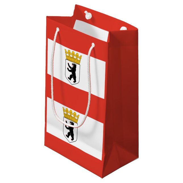 Flagga av Berlin Small Gift Bag (Framsidan Vinklad)