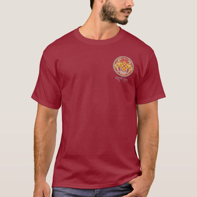 Flagga av Bhutan Apparel Tee (Framsida)