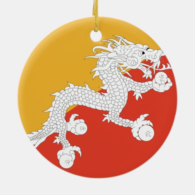 Flagga av Bhutan Ornament (Baksidan)