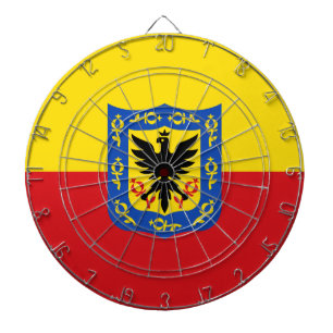 Flagga av Bogota, Dartboard i Colombia med mörtor Darttavla