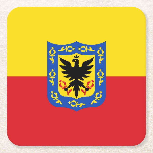 Flagga av Bogota, Papper Underlägg på colombianska Kvadrat (Framsidan)