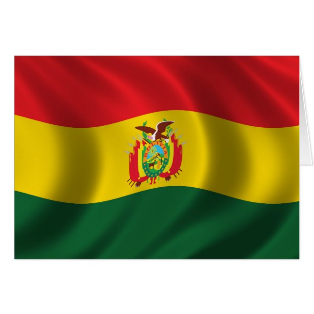 Flagga av Bolivia Hälsningskort (Framsidan Horizontal)