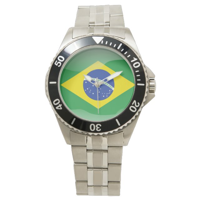 Flagga av Brasil Armbandsur (Framsida)