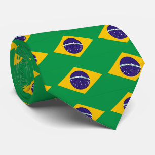 Flagga av Brasilien Bandeira gör Brasil Slips