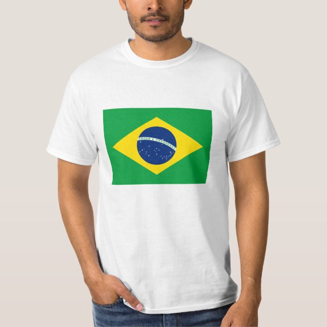 Flagga av Brasilien - Bandeira gör Brasil T Shirt (Framsida)