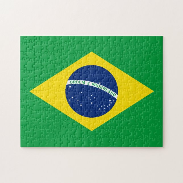 Flagga av Brasilien Pussel (Horisontell)