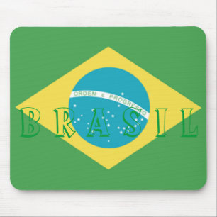 Flagga av Brasiliens musknapp Musmatta