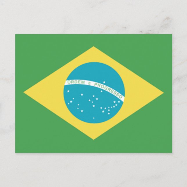 Flagga av Brasiliens vykort (Framsida)