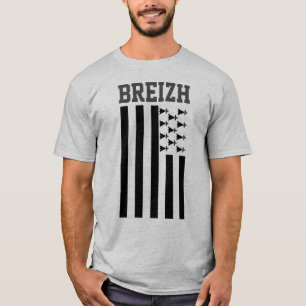 Flagga av Bretagne, Frankrike T-Shirt