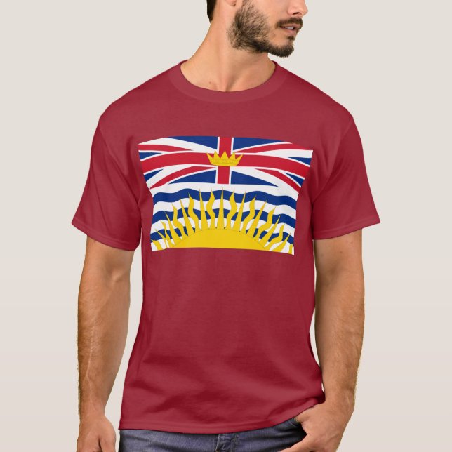 Flagga av British Columbia, Kanada T-shirt (Framsida)