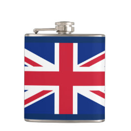 Flagga av brittisk vinylglasflaska fickplunta