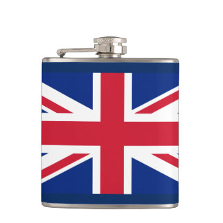 Flagga av brittisk vinylglasflaska fickplunta